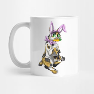 Bobtail BunnyCat: Calico Tabby (Pink) Mug